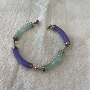 Elegant Purple and Green Bracelet